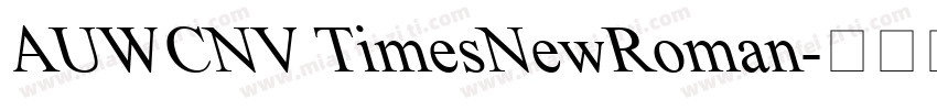 AUWCNV TimesNewRoman字体转换